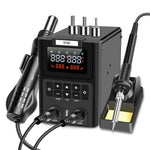 Dual LED Digital Displayings Hot Air Heat Gun and Soldering Iron 2-IN-1 SMD Rework Station for Soldering and Desoldering