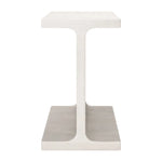 20-Inch HMS Natural Solid Wood Pedestal End Table for Living Room Furniture