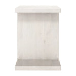 20-Inch HMS Natural Solid Wood Pedestal End Table for Living Room Furniture
