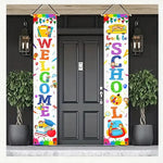 2pcs, modern-style Polyester door banner - Welcome Back to School Hanging sign - Education themed entrance decoration