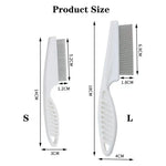 1Pcs Pet Flea Comb Cat/Dog Beauty Comb Stainless Steel Portable Pet Specific Dense Tooth Hair Removal Massage Cleaning Supplies