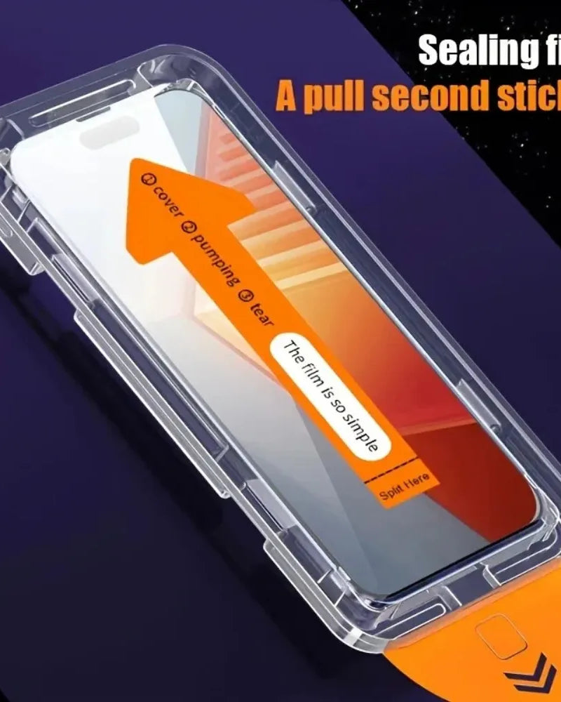 1-4 Pcs Dust Free Easy Installation Tempered Glass Screen Protector for IPhone 17Pro Max 16 15 14 13 12 11 Pro Max XS X XR  Plus